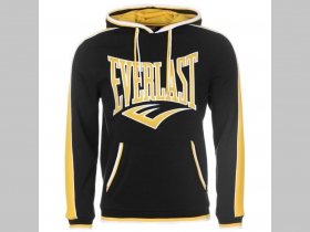 Everlast čierna pánska mikina s kapucou stiahnuteľnou šnúrkou a klokankovým vreckom vpredu materiál 100%polyester